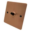 Slim Classic Brushed Copper Toggle (Dolly) Switch - Click to see large image