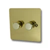 Slim Polished Brass LED Dimmer - Click to see large image