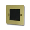 Slim Polished Brass RJ45 Network Socket - Click to see large image