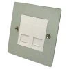 Slim Polished Chrome Telephone Master Socket - Click to see large image