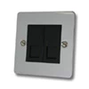 Slim Polished Chrome RJ45 Network Socket - Click to see large image