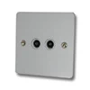 Slim Polished Chrome TV Socket - Click to see large image