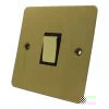 Slim Satin Brass Light Switch - Click to see large image