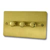 Slim Satin Brass LED Dimmer - Click to see large image