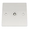 Slim Satin Chrome TV Socket - Click to see large image