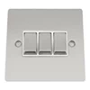 Slim Satin Chrome Light Switch - Click to see large image