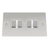 Slim Satin Chrome Light Switch - Click to see large image