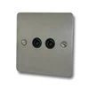 Slim Satin Stainless TV Socket - Click to see large image