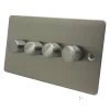 Slim Satin Stainless Intelligent Dimmer - Click to see large image