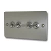 Slim Satin Stainless Toggle (Dolly) Switch - Click to see large image