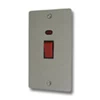 Slim Satin Stainless Cooker (45 Amp Double Pole) Switch - Click to see large image