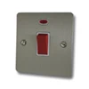 Slim Satin Stainless Cooker (45 Amp Double Pole) Switch - Click to see large image