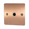 Slim Classic Brushed Copper TV Socket - Click to see large image