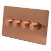 Slim Classic Brushed Copper LED Dimmer - Click to see large image