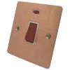 Slim Classic Brushed Copper Cooker (45 Amp Double Pole) Switch - Click to see large image