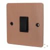 Slim Classic Brushed Copper Intermediate Light Switch - Click to see large image