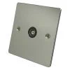 Slim Polished Chrome TV Socket - Click to see large image