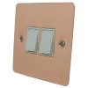 Slim Polished Copper Light Switch - Click to see large image