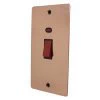 Slim Polished Copper Cooker (45 Amp Double Pole) Switch - Click to see large image