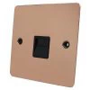 Slim Polished Copper Telephone Extension Socket - Click to see large image