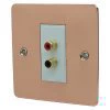 Slim Polished Copper Speaker Socket - Click to see large image