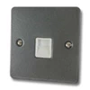 Slim Dark Pewter Telephone Master Socket - Click to see large image