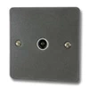 Slim Dark Pewter TV Socket - Click to see large image