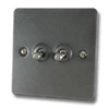 Slim Dark Pewter Toggle (Dolly) Switch - Click to see large image