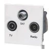 AV Triple Outlet (FM DAB / SAT / TV) AV (SAT | TV | FM DAB) Module - Click to see large image