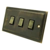 Victoria Antique Brass Light Switch - Click to see large image