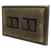 Victoria Antique Brass Light Switch - Click to see large image