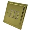 Victoria Polished Brass Light Switch - Click to see large image