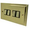 Victoria Polished Brass Light Switch - Click to see large image