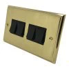 Style Polished Brass Light Switch - Click to see large image