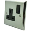 Style Polished Chrome Switched Plug Socket - Click to see large image