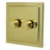 Victoria Classic Polished Brass LED Dimmer - Click to see large image