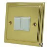 Victoria Classic Polished Brass Light Switch - Click to see large image