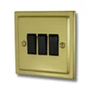 Victoria Classic Polished Brass Light Switch - Click to see large image