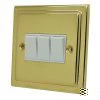 Victoria Classic Polished Brass Light Switch - Click to see large image