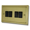 Victoria Classic Polished Brass Light Switch - Click to see large image