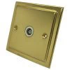 Victoria Classic Polished Brass RJ45 Network Socket - Click to see large image