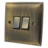 Grande Antique Brass Light Switch - Click to see large image