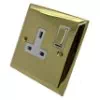 Grande Polished Brass Switched Plug Socket - Click to see large image