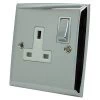 Grande Polished Chrome Switched Plug Socket - Click to see large image