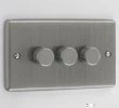 Ensemble Brushed Chrome Intelligent Dimmer - Click to see large image