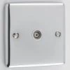 Ensemble Polished Chrome TV Socket - Click to see large image