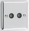 Ensemble Polished Chrome TV Socket - Click to see large image