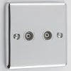 Ensemble Polished Chrome TV Socket - Click to see large image