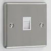 Ensemble Brushed Chrome RJ45 Network Socket - Click to see large image