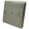 Ensemble Brushed Steel TV Socket - Click to see large image